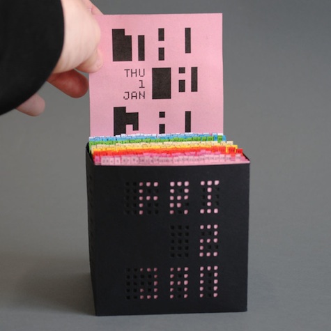 LED-like Paper Calendar