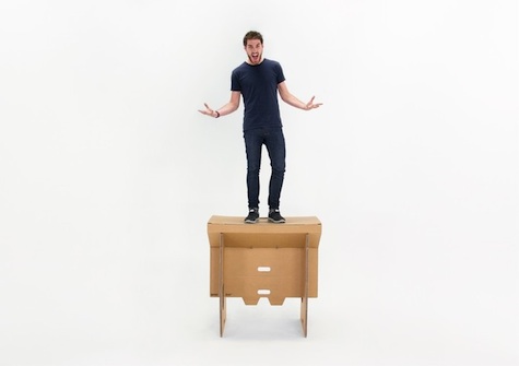 Cardboard standing desk