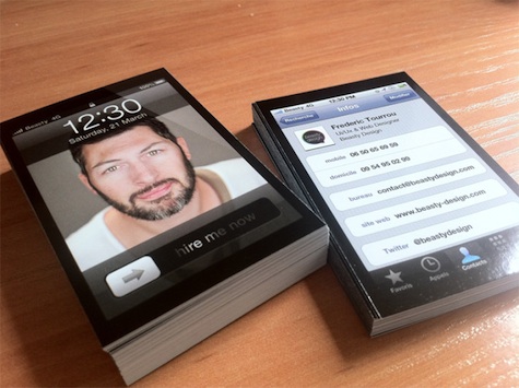 iPhone business card 