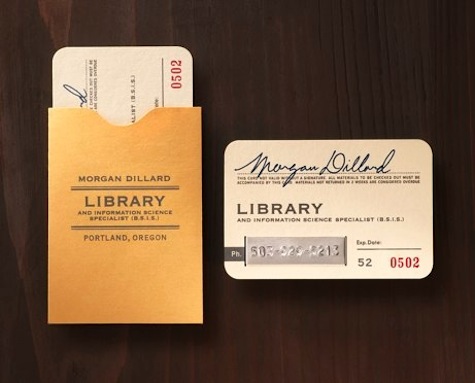 library business card