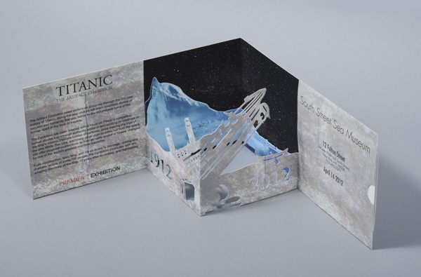 titanic exhibit invite design