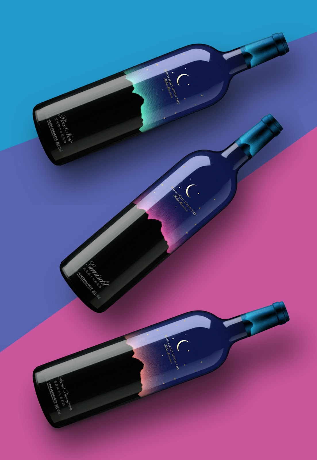 moonlight wine bottle design