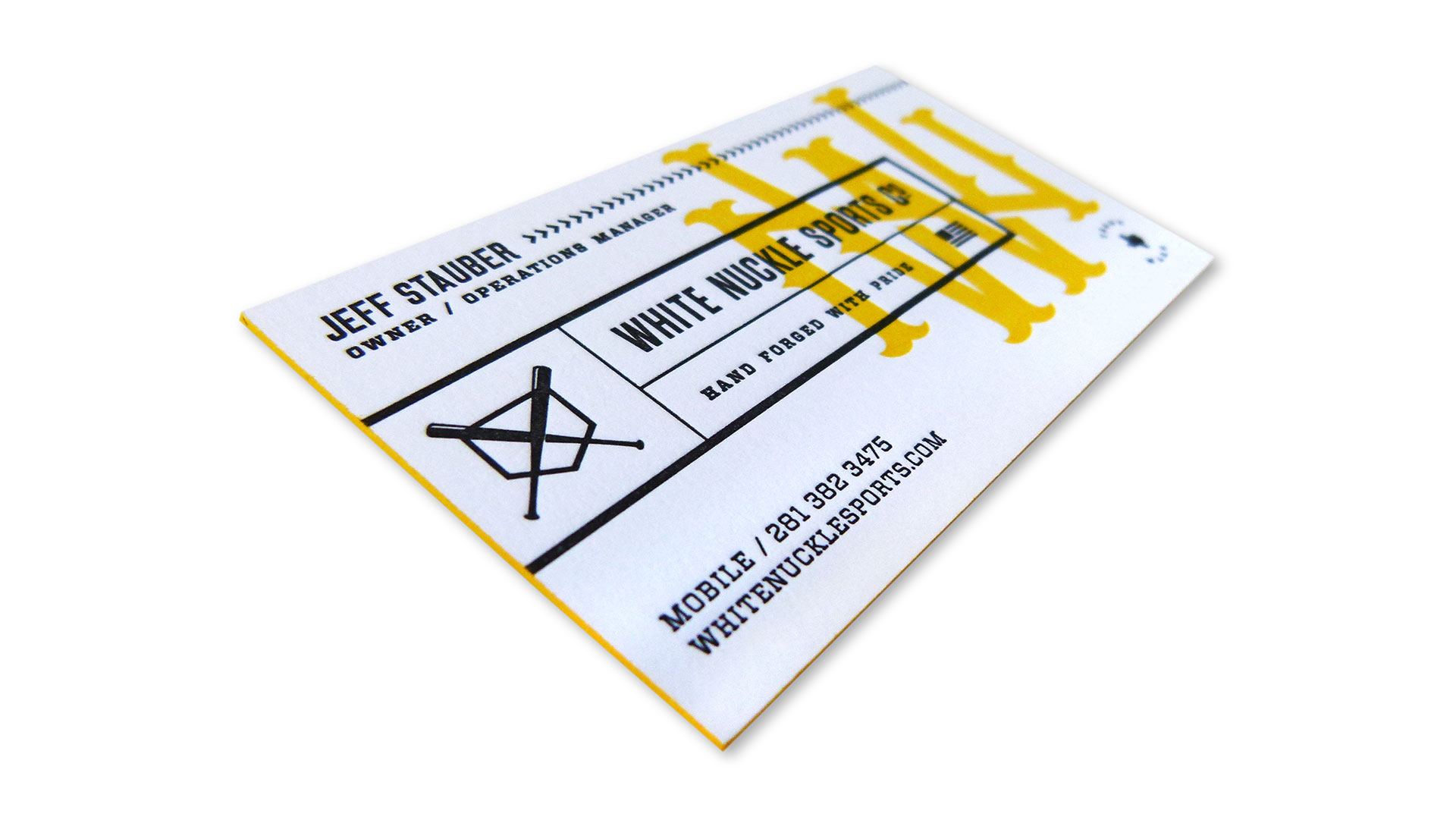 White Nuckle Sports Business Card