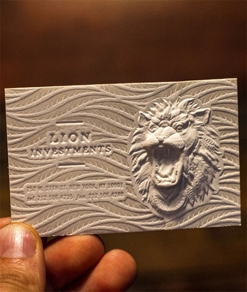 lion investment business card