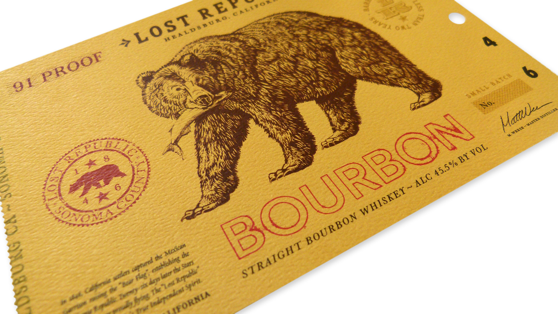 Lost Republic Bourbon Label - PaperSpecs