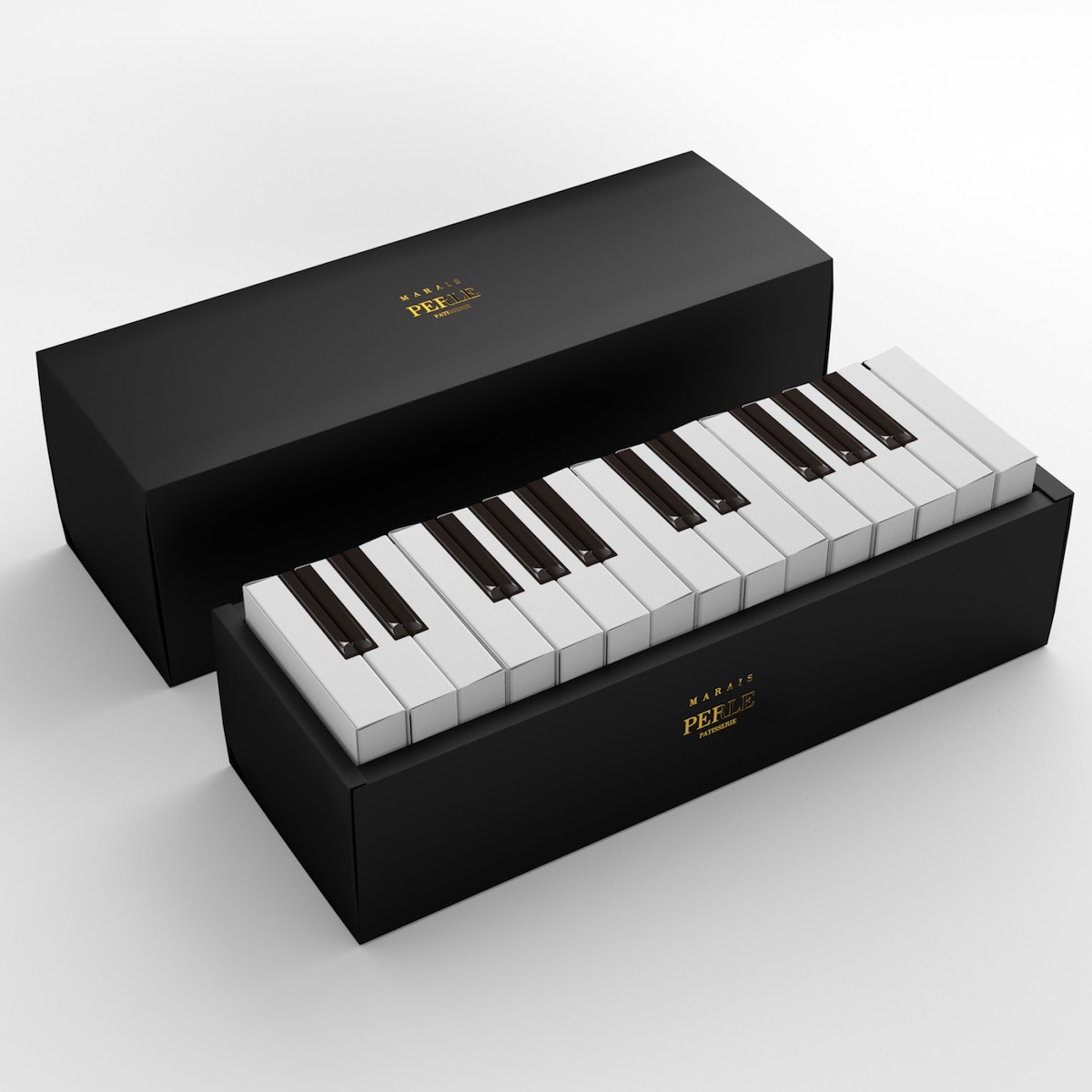 piano cake packaging