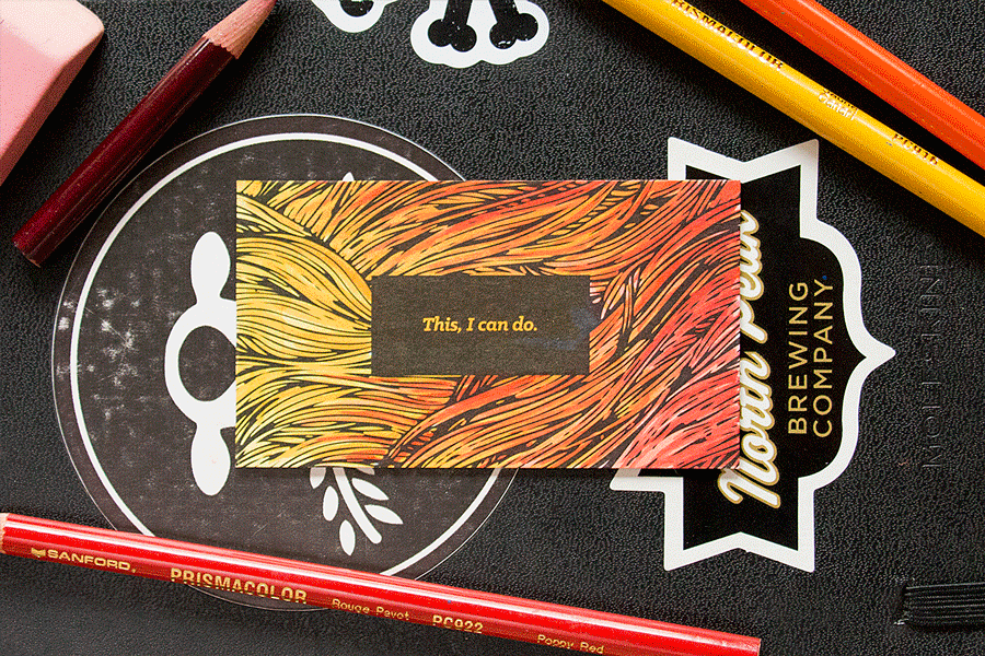 color it yourself business card