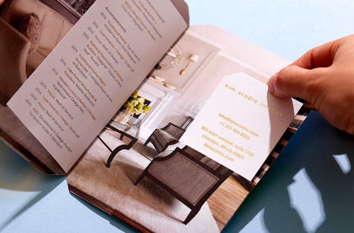 Kim Scodro Interiors Brochure & Cards - PaperSpecs