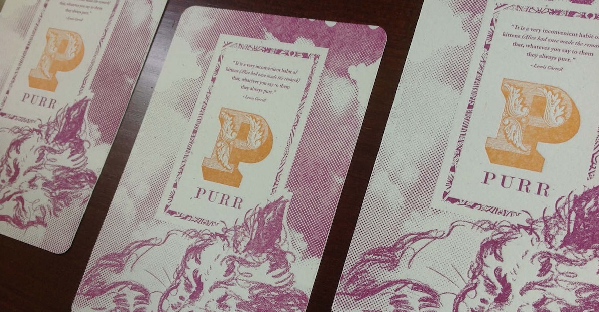 'P is for Purr' Letterpress Cards - PaperSpecs