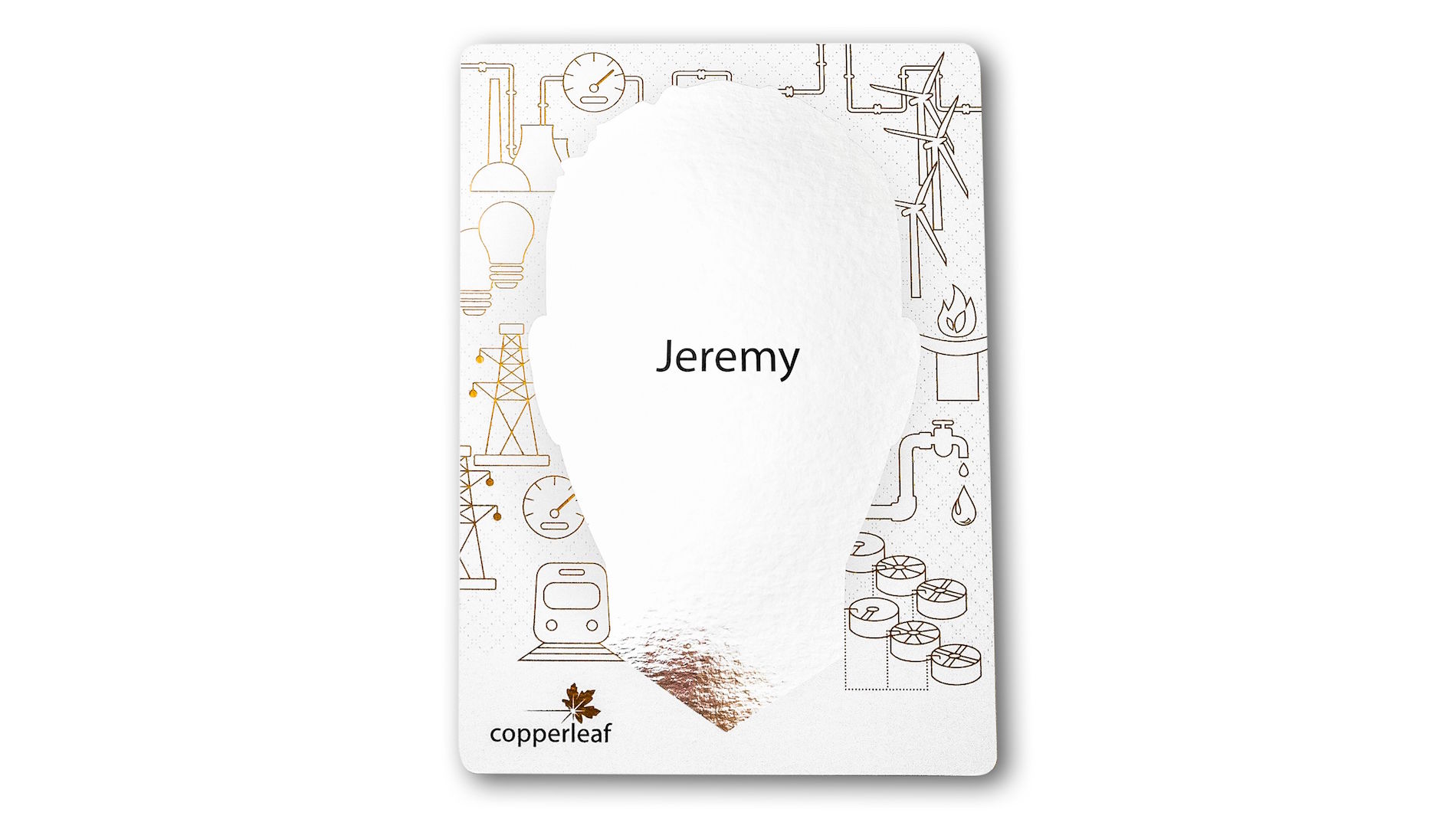 Copperleaf invitation mailer - PaperSpecs