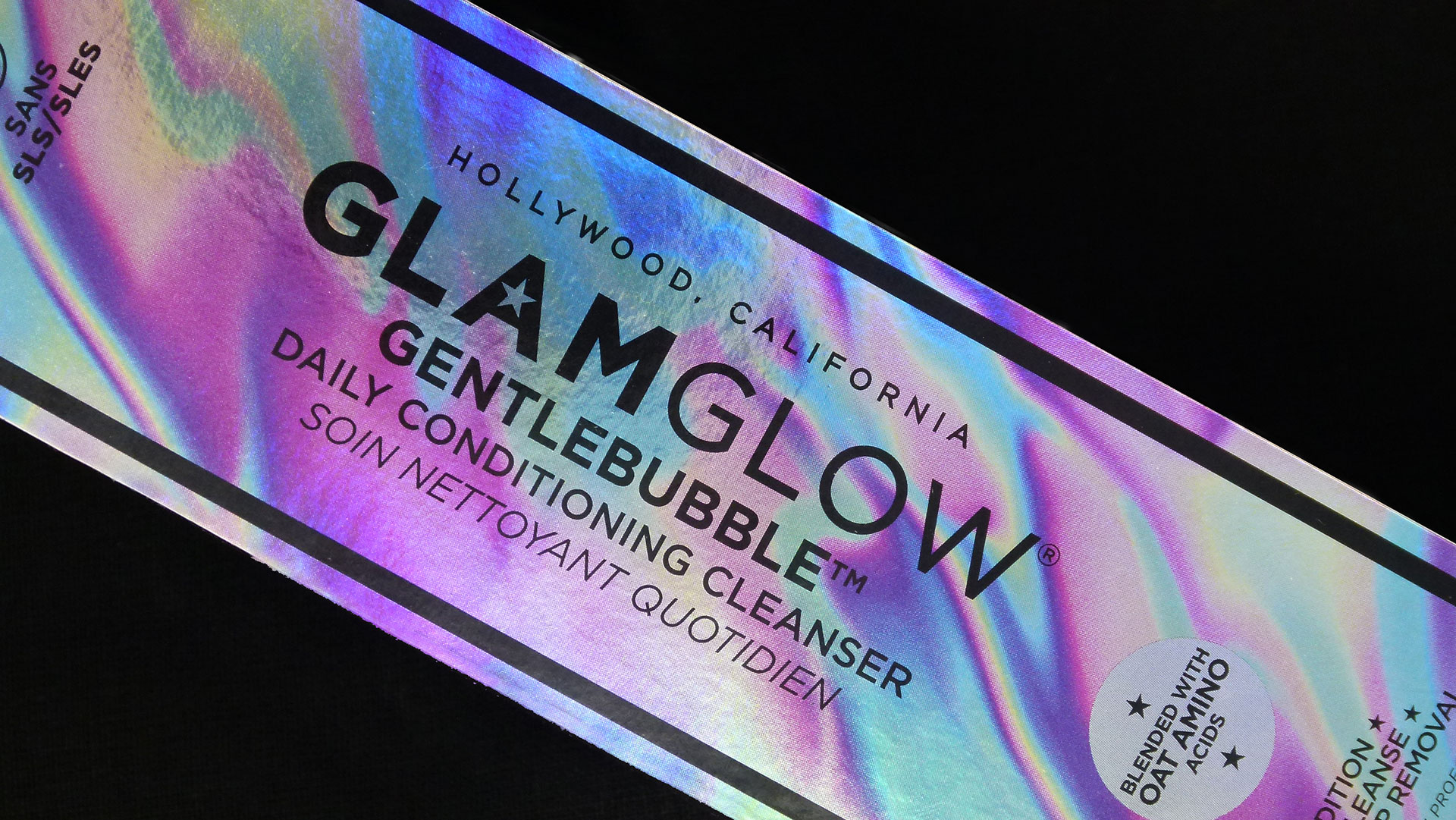 GLAMGLOW packaging from Mainline Holographics