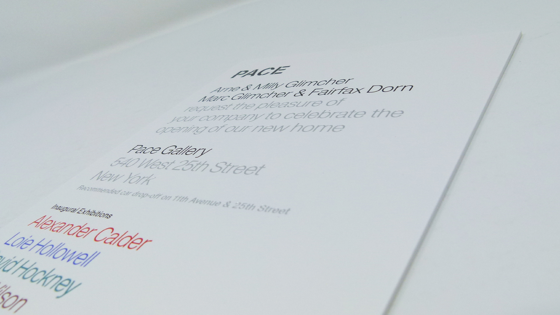 Animated Pace Gallery Invitation by DataGraphic - PaperSpecs