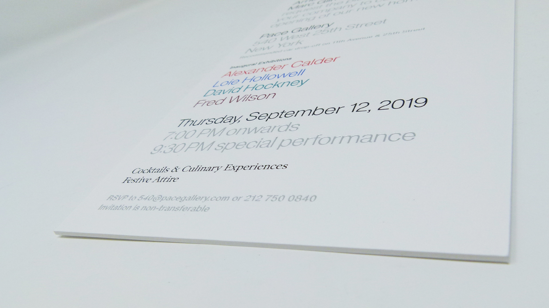 Animated Pace Gallery Invitation by DataGraphic - PaperSpecs