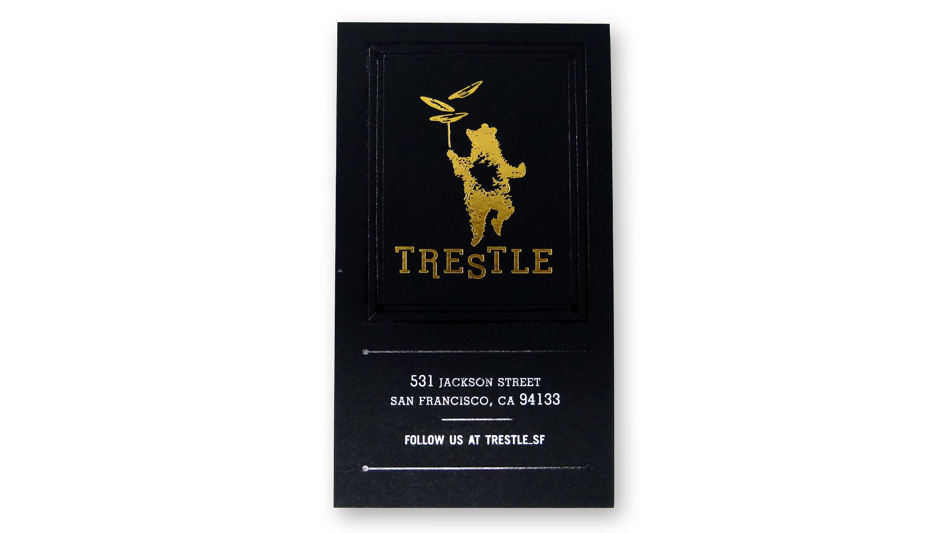 Trestle Restaurant Menus and Business Cards - PaperSpecs